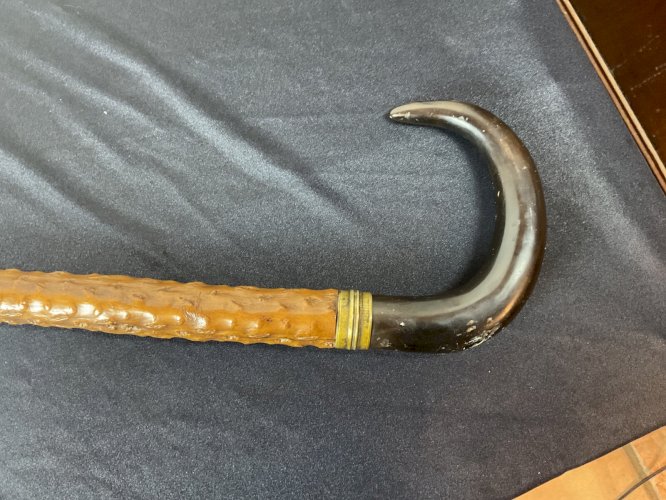 Ancienne CANNE DE MÉTIER A SYSTEME CANNE VRILLE