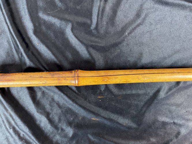 Ancienne CANNE DE MÉTIER A SYSTEME CANNE VRILLE