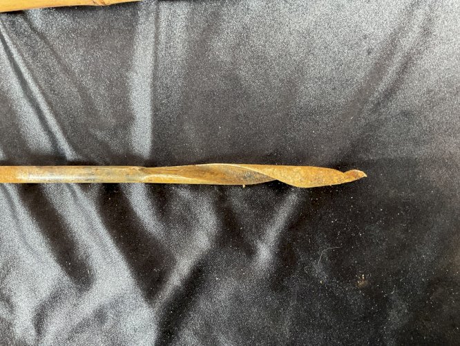 Ancienne CANNE DE MÉTIER A SYSTEME CANNE VRILLE