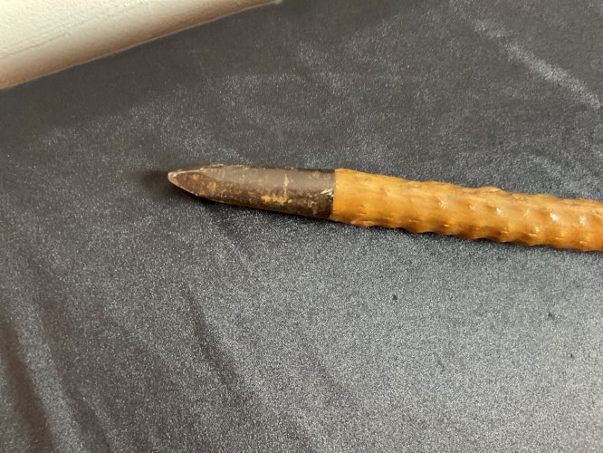 Ancienne CANNE DE MÉTIER A SYSTEME CANNE VRILLE