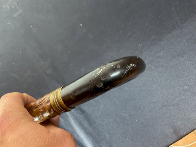 Ancienne CANNE DE MÉTIER A SYSTEME CANNE VRILLE