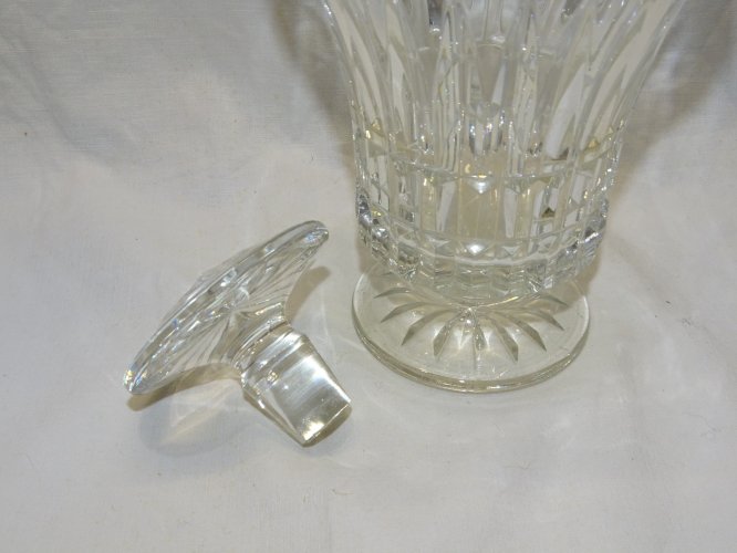 -ANCIENNE CARAFE CRISTAL VILLEROY & BOCH BOUCHON au N° déco TABLE VITRINE   D