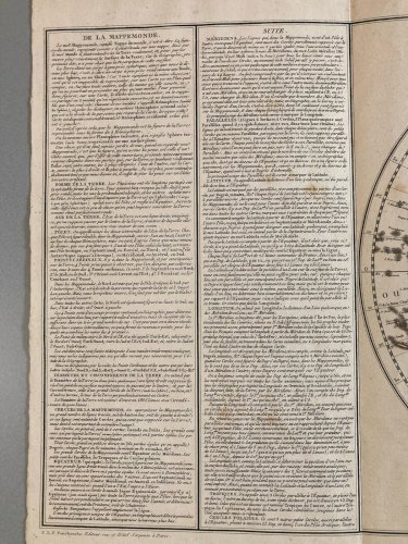 Ancienne Carte 1820 Monde En Deux Hémisphères Lapierre Pierre Panckoucke XIXe
