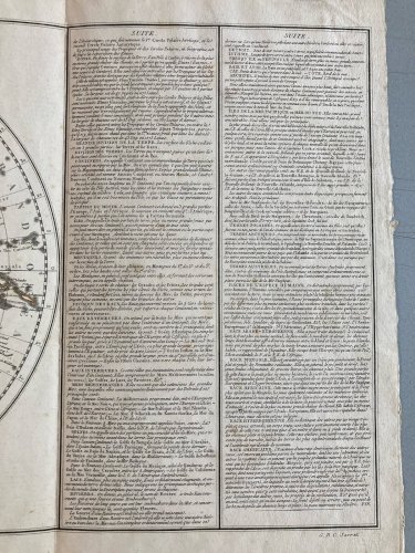 Ancienne Carte 1820 Monde En Deux Hémisphères Lapierre Pierre Panckoucke XIXe