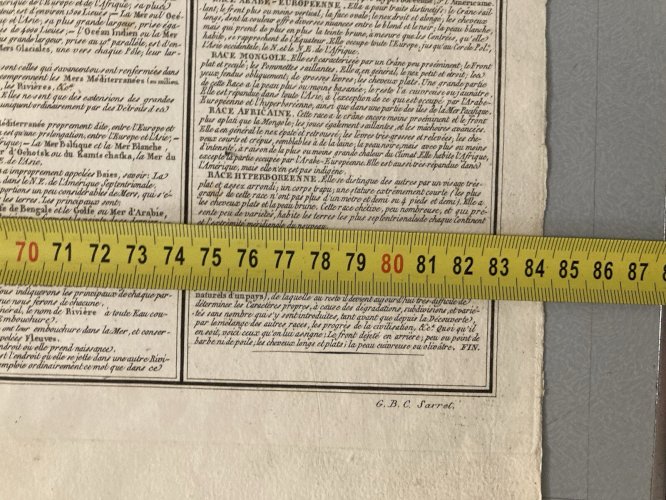 Ancienne Carte 1820 Monde En Deux Hémisphères Lapierre Pierre Panckoucke XIXe