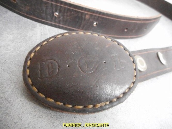 ANCIENNE CEINTURE CAMARGUAISE DCL EN CUIR N°2