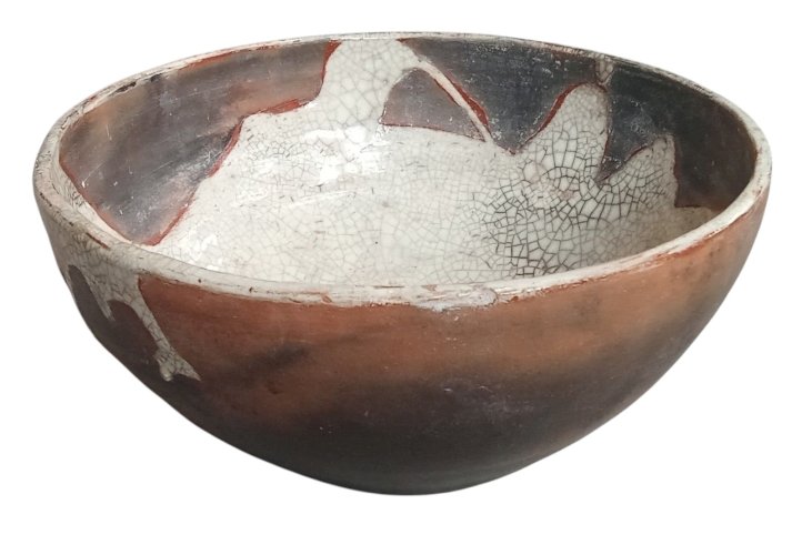 Ancienne Céramique Poterie Asiatique Raku Ancien Bol Saladier Old Asian Bowl