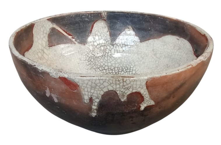 Ancienne Céramique Poterie Asiatique Raku Ancien Bol Saladier Old Asian Bowl