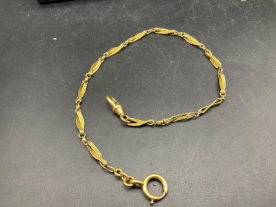 ancienne chaîne de montre à gousset châtelaine.