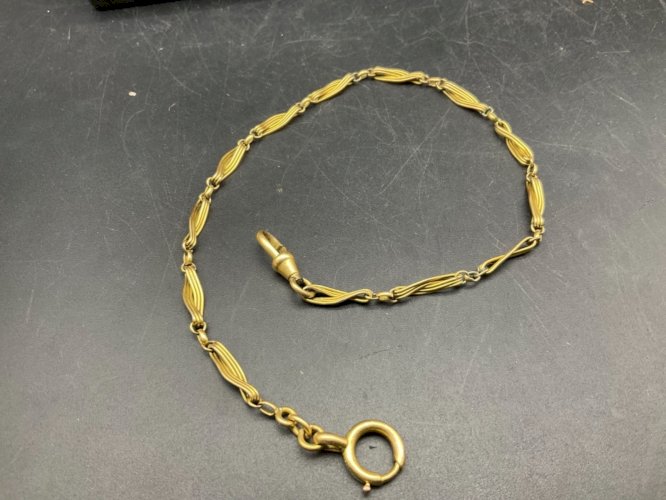 ancienne chaîne de montre à gousset châtelaine.