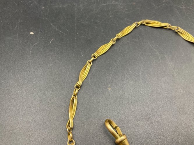 ancienne chaîne de montre à gousset châtelaine.