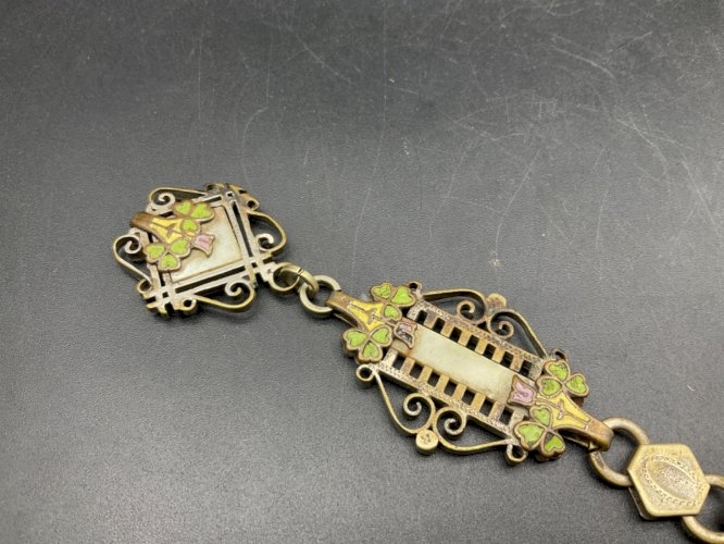 ancienne chaîne de montre à gousset châtelaine.breloque.