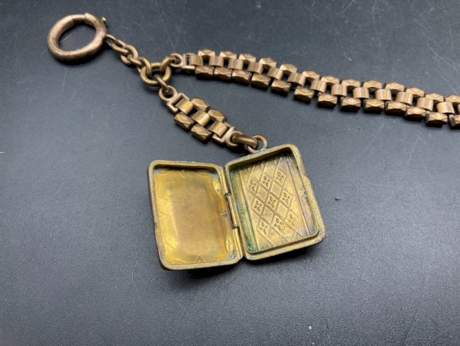 ancienne chaîne de montre à gousset châtelaine.breloque.