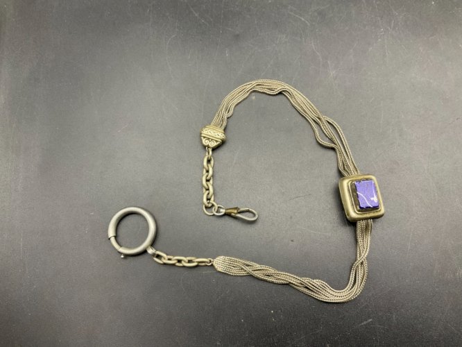 ancienne chaîne de montre à gousset châtelaine.breloque.