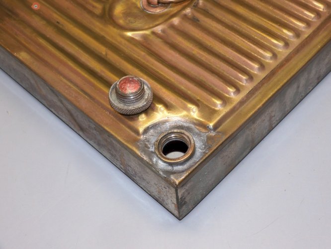 -ANCIENNE CHAUFFERETTE BOUILLOTTE LA MODERNE DESSUS LAITON et CORPS METAL    D