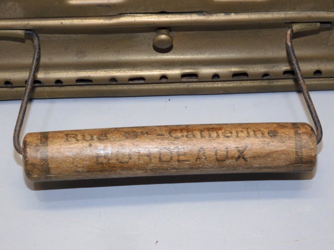-ANCIENNE CHAUFFERETTE LAITON GIRODON & Cie VILLEURBANNE LYON JUS de GRENIER   D