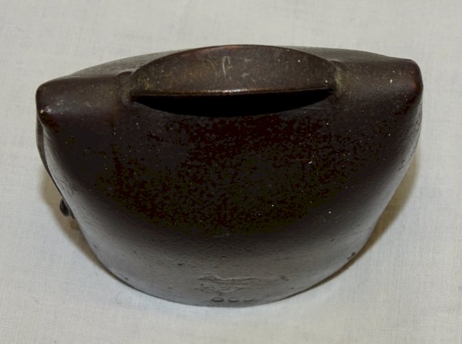 -ANCIENNE CLOCHE DE CHEVRE SIMOND 000 METAL ROUILLE VERNIS  ART POPULAIRE D