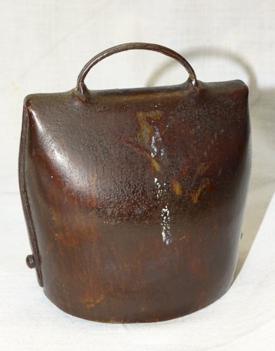 -ANCIENNE CLOCHE DE CHEVRE SIMOND 000 METAL ROUILLE VERNIS  ART POPULAIRE D