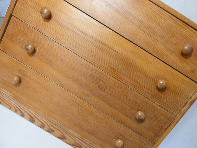 ancienne commode en bois vintage GDR (Allemagne de l'Est) design 60-70