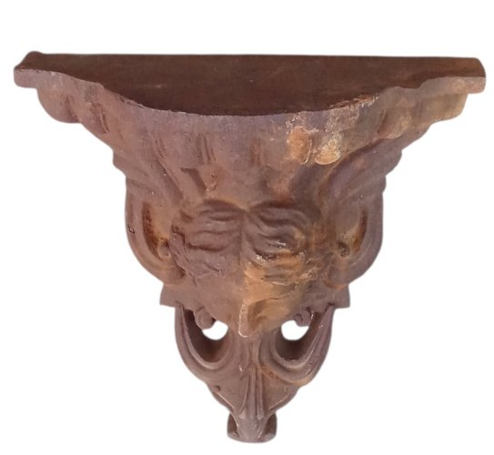 Ancienne Console  Applique Étagère Murale Fonte Décor Ange Femme Old wall shelf