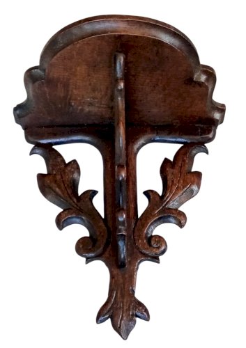 Ancienne Console Petite Étagère Murale Bois Sculpté Old wooden wall shelf