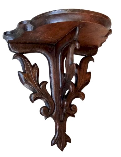Ancienne Console Petite Étagère Murale Bois Sculpté Old wooden wall shelf