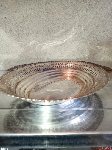 ancienne corbeille en metal argente poincon st medard en bon etat