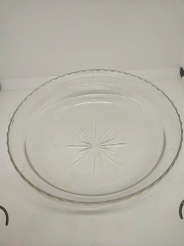 ancienne coupe en laiton avec coupelle en cristal en bon etat