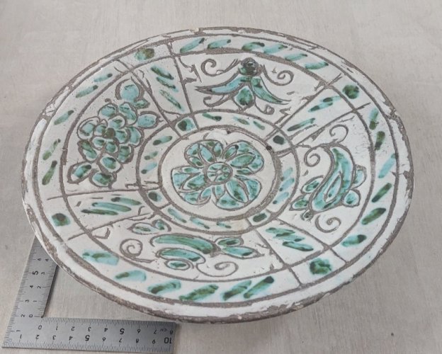 Ancienne coupe, Jean Clergue, en céramique, Massier Vallauris