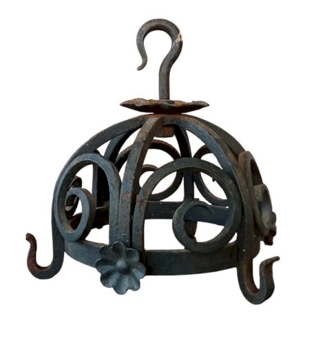 Ancienne Couronne D office Présentoir Porte Charcuterie Saucisson Ustensile Fer