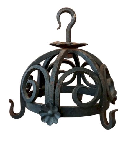 Ancienne Couronne D office Présentoir Porte Charcuterie Saucisson Ustensile Fer