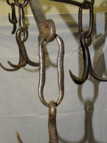 - ANCIENNE COURONNE D'OFFICE CROCHET DE PUITS CHERCHE PUITS FER FORGE déco   D