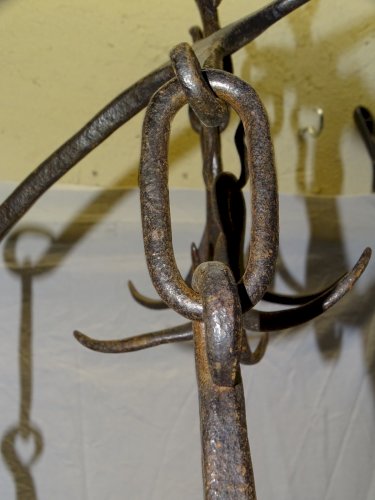 - ANCIENNE COURONNE D'OFFICE CROCHET DE PUITS CHERCHE PUITS FER FORGE déco   D