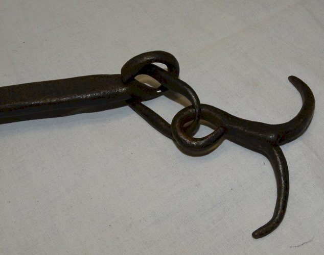 - ANCIENNE COURONNE D'OFFICE CROCHET DE PUITS CHERCHE PUITS FER FORGE déco   D