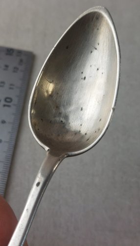 Ancienne cuillère à dessert, Altenberger en argent massif, XIXème