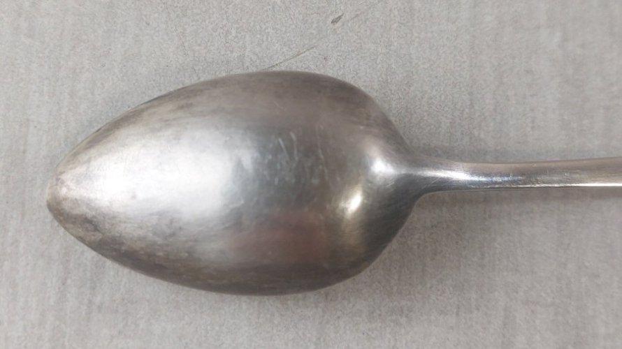 Ancienne cuillère à dessert, en argent, XXème