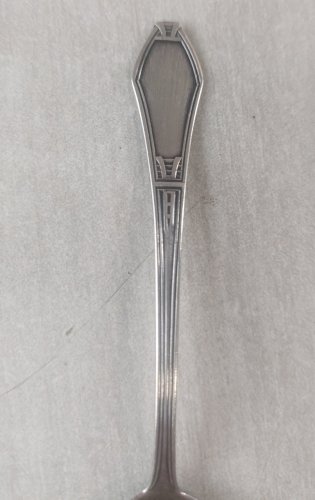 Ancienne cuillère à dessert, en argent, XXème
