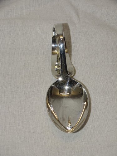 -ANCIENNE CUILLERE DE MALADE ARGENT 925e poinçons ANGLAIS dont Lion COLLECTION