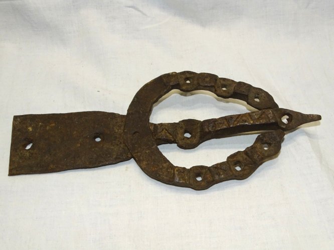 -ANCIENNE DECORATION DE PORTE D'ENTREE FER FORGE AFRIQUE DU NORD déco     D