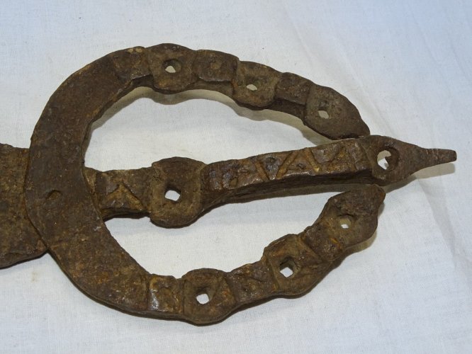 -ANCIENNE DECORATION DE PORTE D'ENTREE FER FORGE AFRIQUE DU NORD déco     D