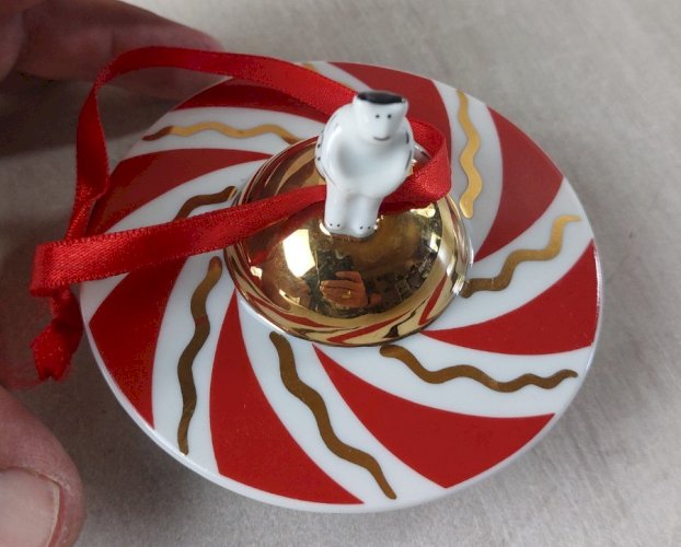 Ancienne décoration de sapin de Noël, céramique Villeroy & Boch, Mery Planet