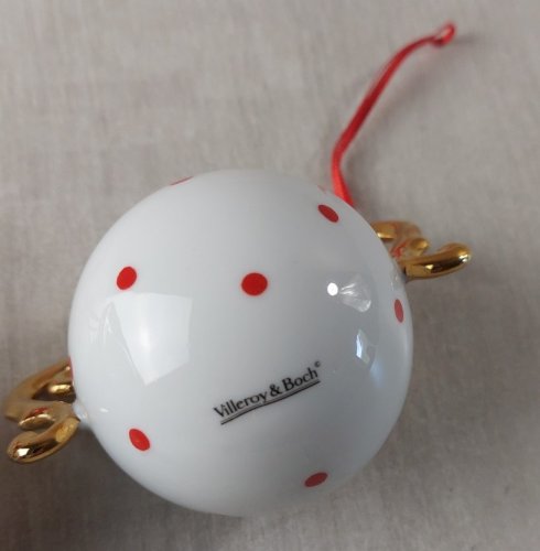 Ancienne décoration de sapin de Noël, céramique Villeroy & Boch