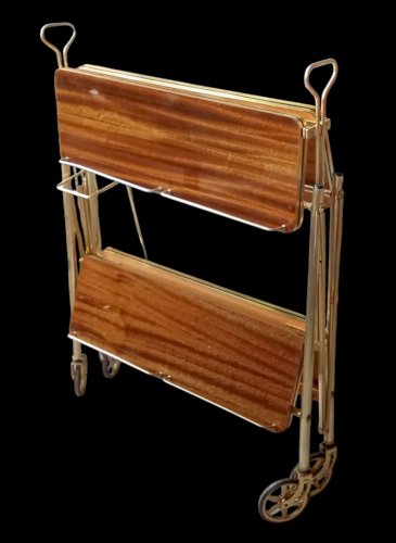 Ancienne Desserte Roulante Vintage Pliante chariot de service Années 1950
