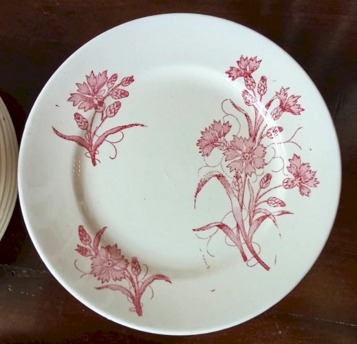 Ancienne dinette Longchamp Modèle Bluets Terre de fer 25 pièces Jouet Ancien