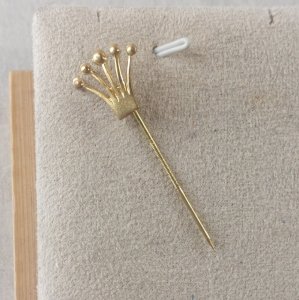 Vintage tie pin, gold-plated metal, Rolex