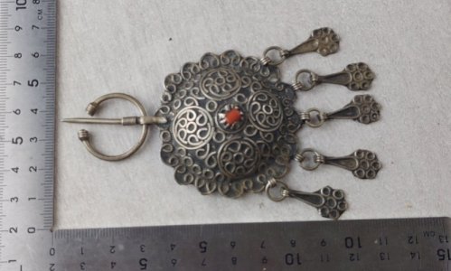 Old Bermil pin / brooch, ethnic, in silver