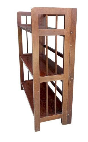 Ancienne étagère Bois  bibliothèque bouquiniste pliante Années 1940/1950