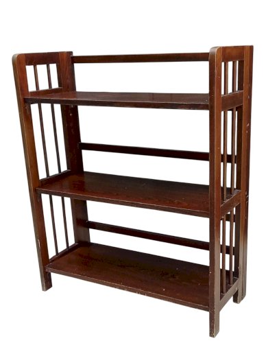 Ancienne étagère Bois  bibliothèque bouquiniste pliante Années 1940/1950