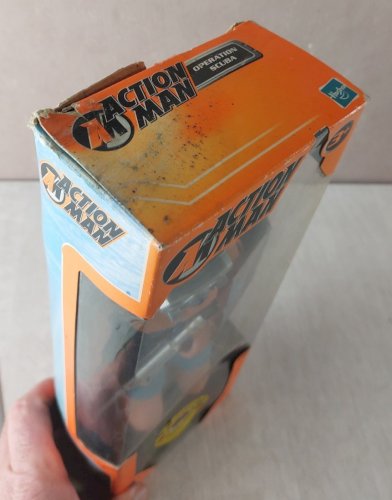 Ancienne figurine articulée, Action Man, Opération Scuba, avec boîte, Hasbro