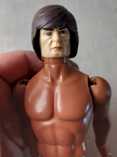 Ancienne figurine, Big Jim avec 2 visages, Mattel 1971 ^